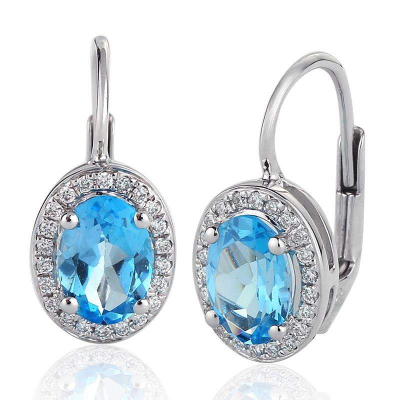 Solitairs Oorbellen Wit Goud 18 Karaat - 0930528