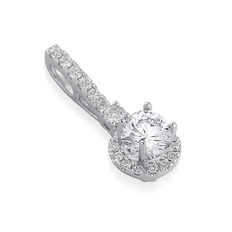 Solitairs Hanger Wit Goud 18 Karaat - 0930613