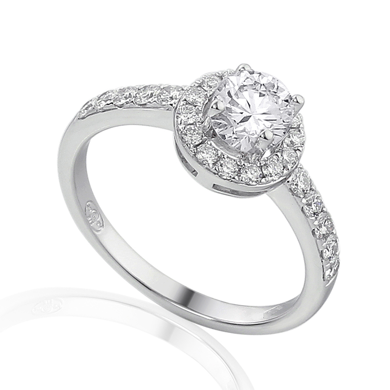 Solitairs Ring Wit Goud 18 Karaat - 0935599