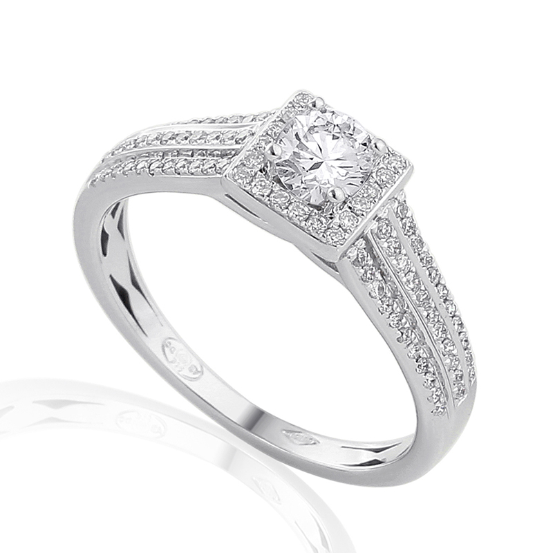 Solitairs Ring Wit Goud 18 Karaat - 0935606