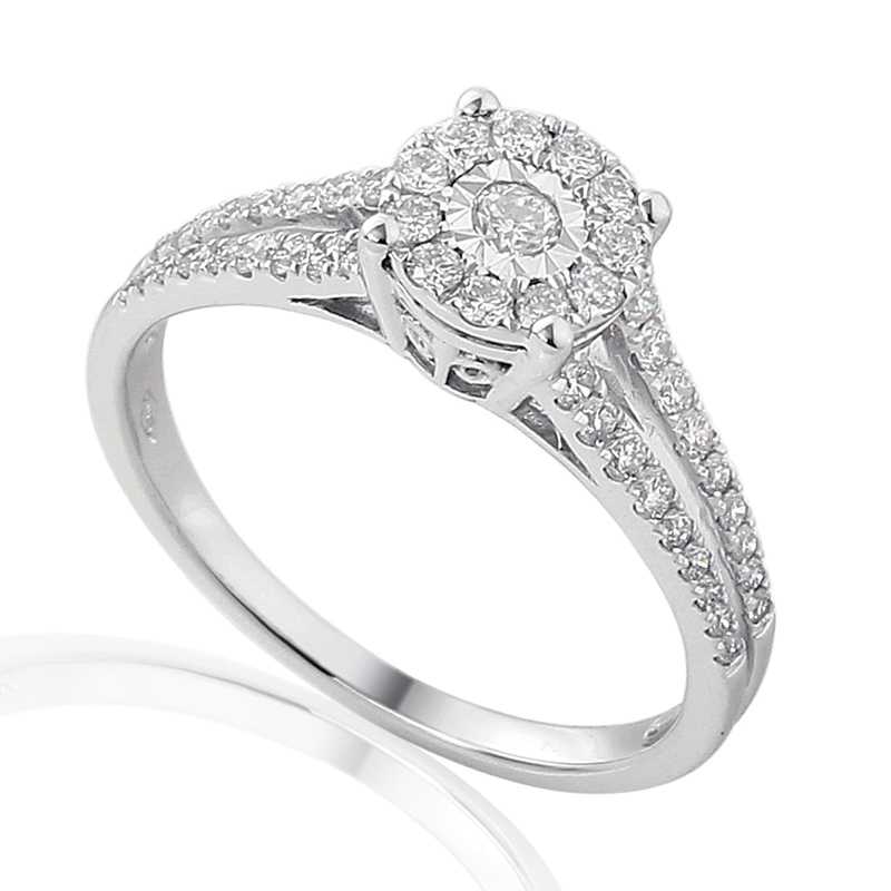 Solitairs Ring Wit Goud 18 Karaat - 0935619