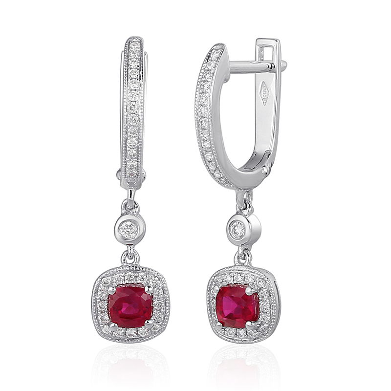 Solitairs Oorbellen Wit Goud 18 Karaat - 0935623