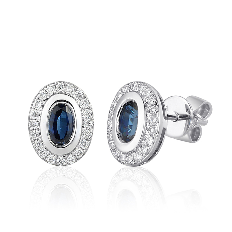 Solitairs Oorbellen Wit Goud 18 Karaat - 0935628