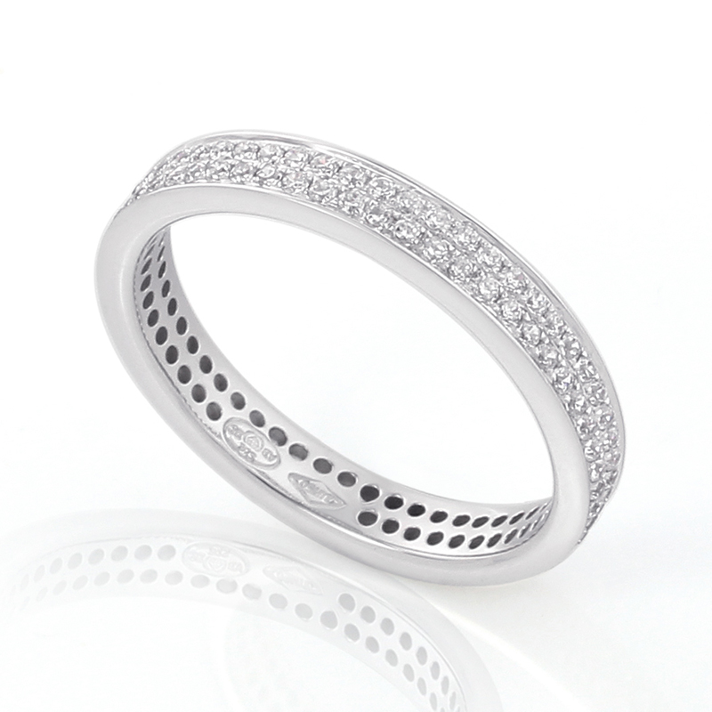 Full Eternity Ring White Gold 18 Carats - 0936315