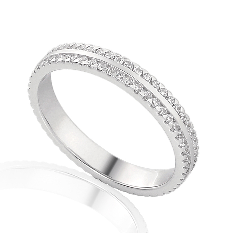 Full Eternity Ring White Gold 18 Carats - 0936316