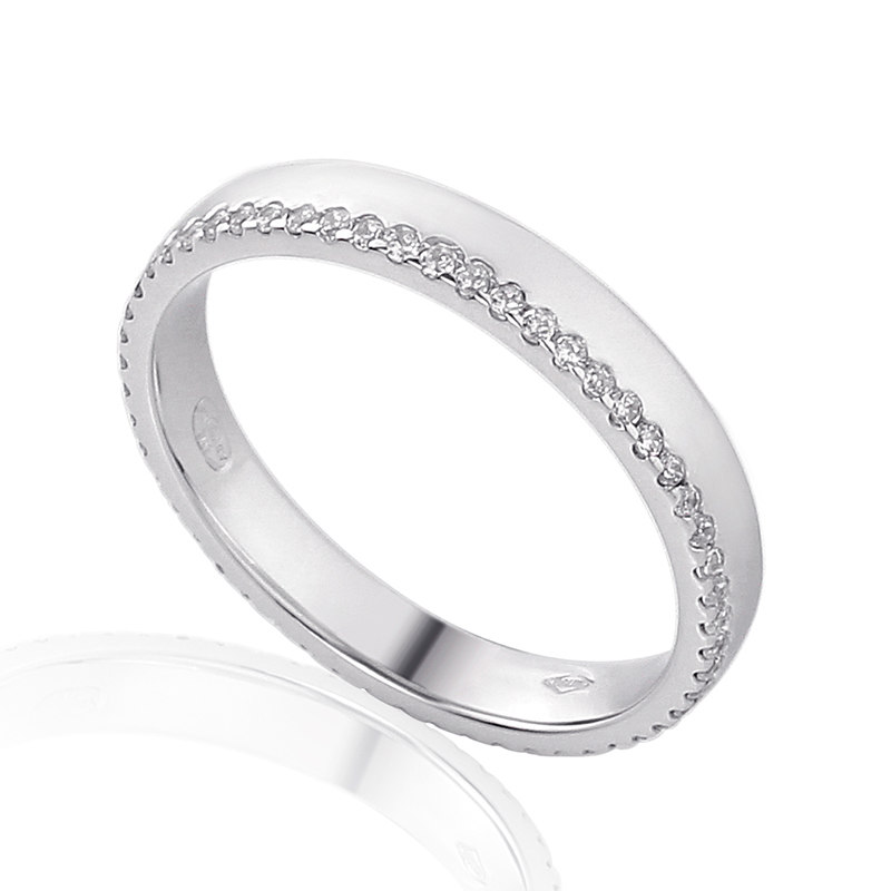 Full Eternity Ring White Gold 18 Carats - 0936320