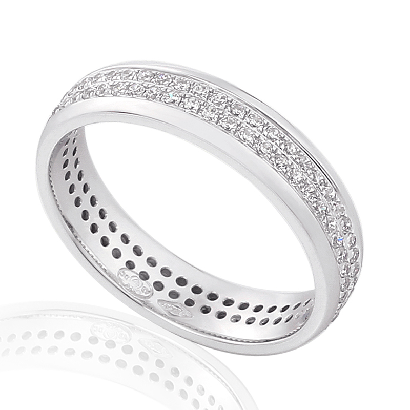 Full Eternity Ring White Gold 18 Carats - 0936326