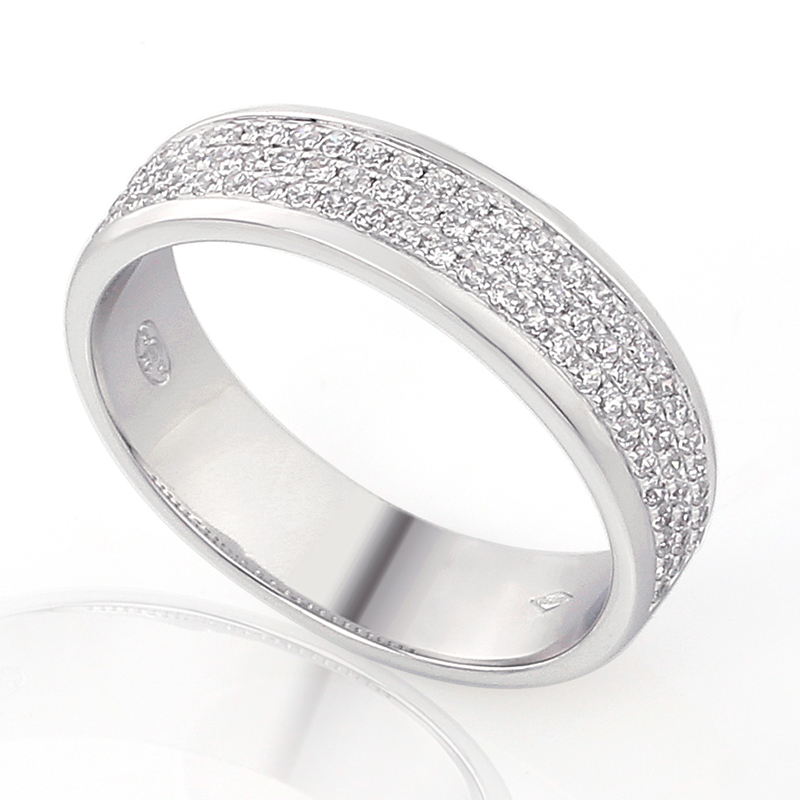 Half Eternity Ring White Gold 18 Carats - 0936327