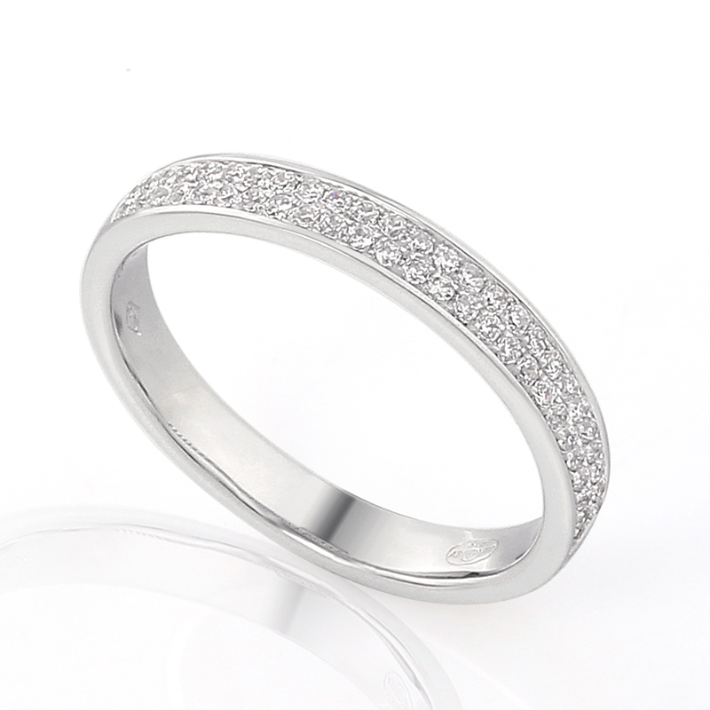 Half Eternity Ring White Gold 18 Carats - 0936330