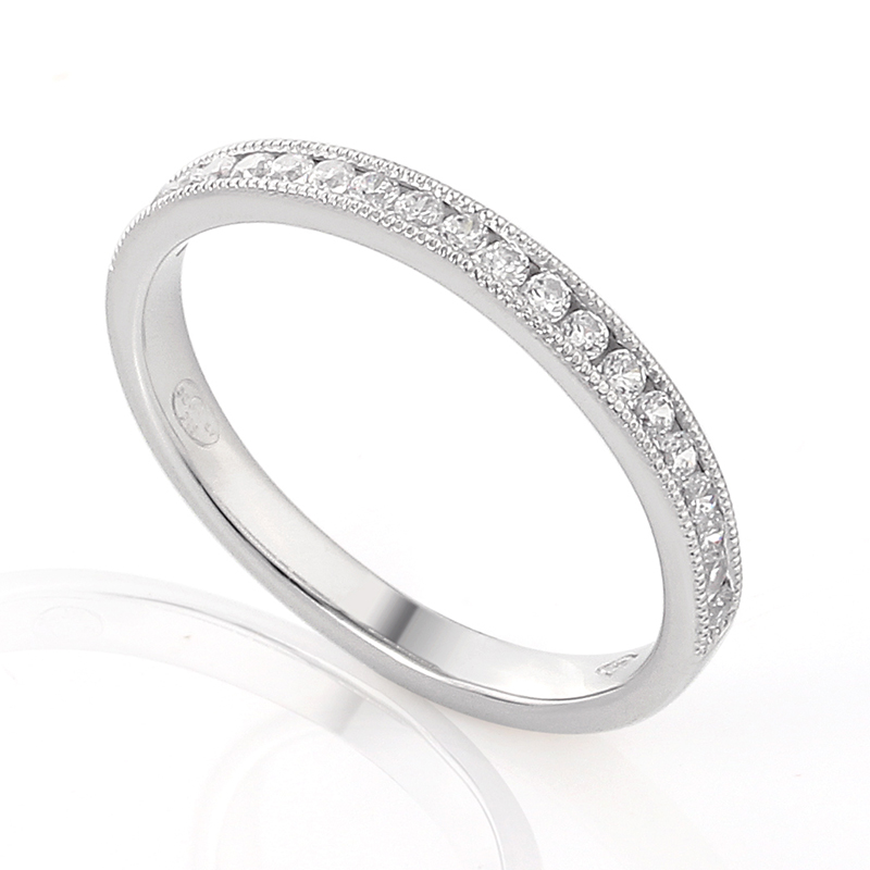 Half Eternity Ring White Gold 18 Carats - 0936331