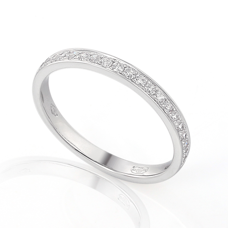 Half Eternity Ring White Gold 18 Carats - 0938815