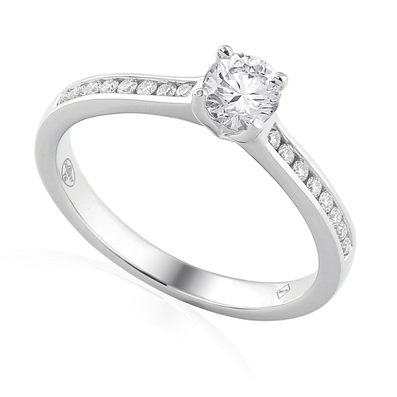 Solitairs Ring Wit Goud 18 Karaat - 0968872