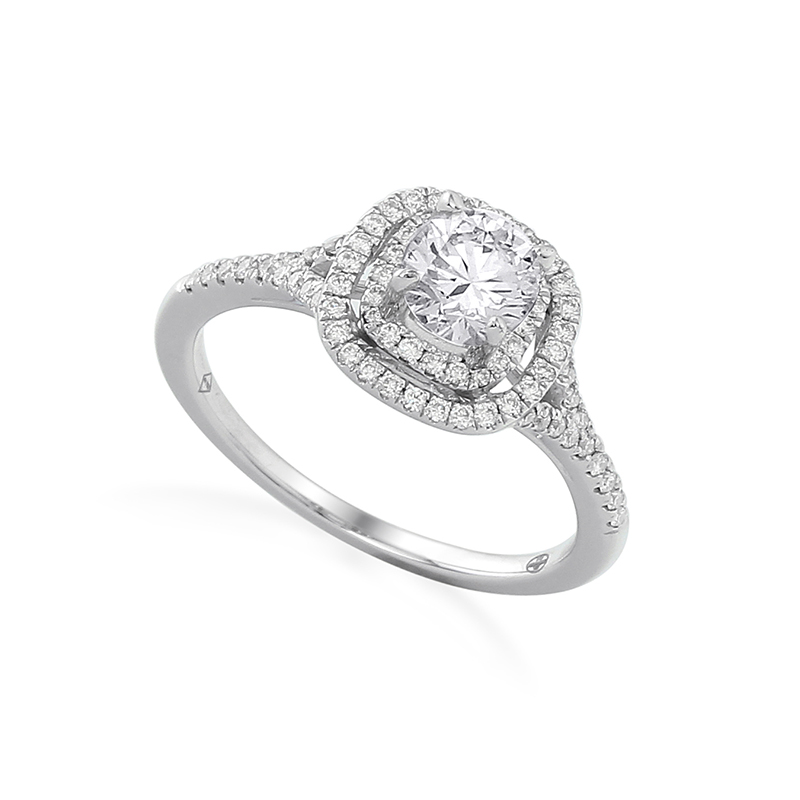 Solitairs Ring Wit Goud 18 Karaat - 0983574