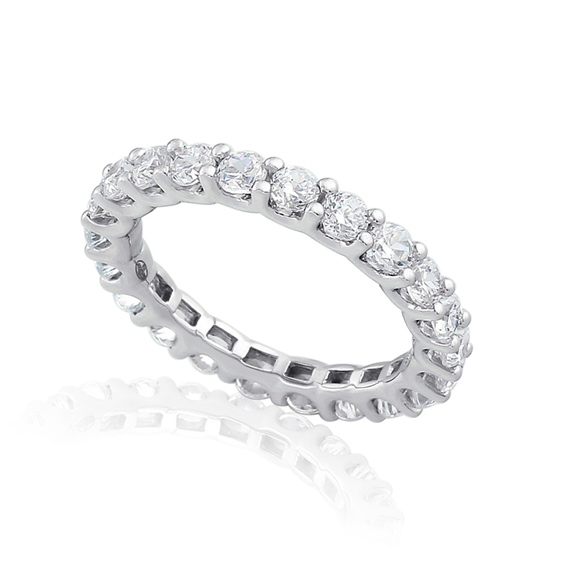 Full Eternity Ring White Gold 18 Carats - 0983578