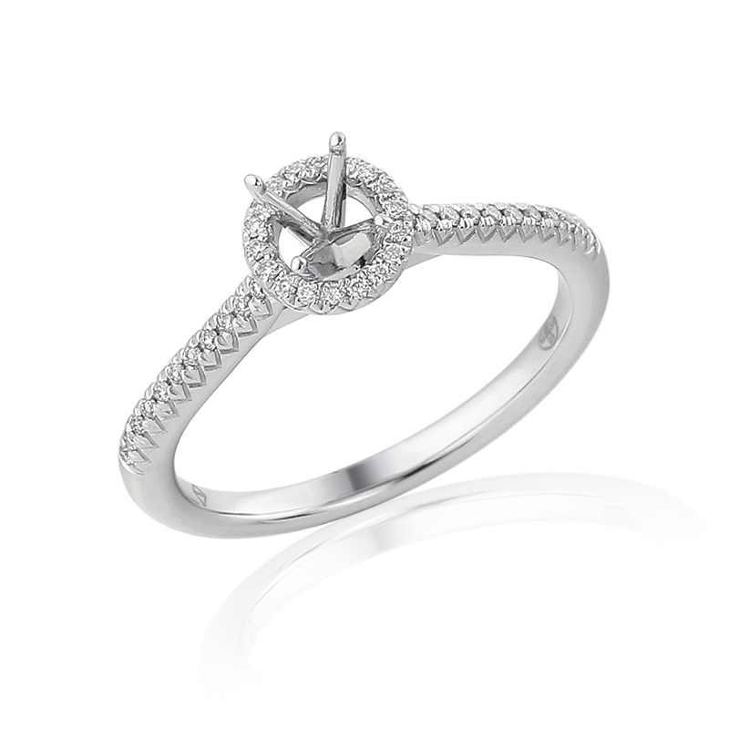 Solitairs Ring Wit Goud 18 Karaat - 0983718