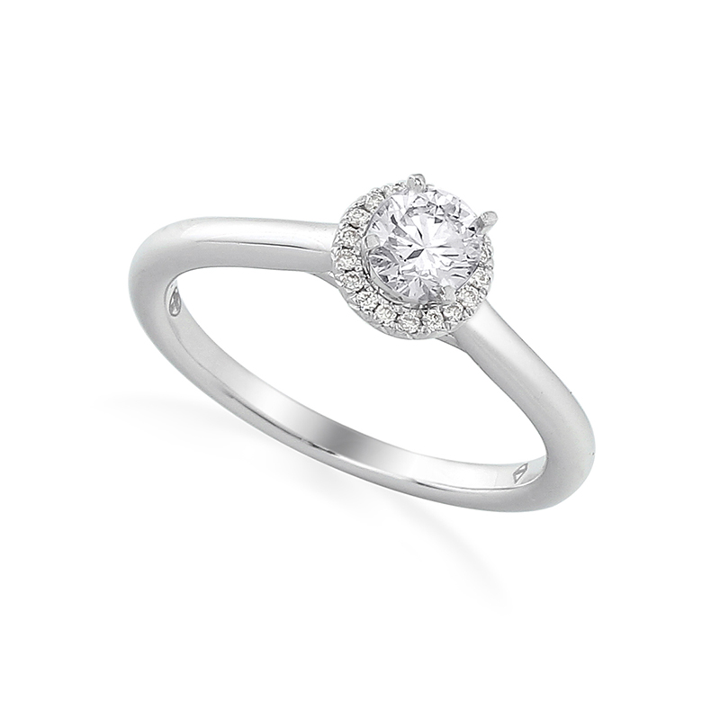 Solitairs Ring Wit Goud 18 Karaat - 0983723