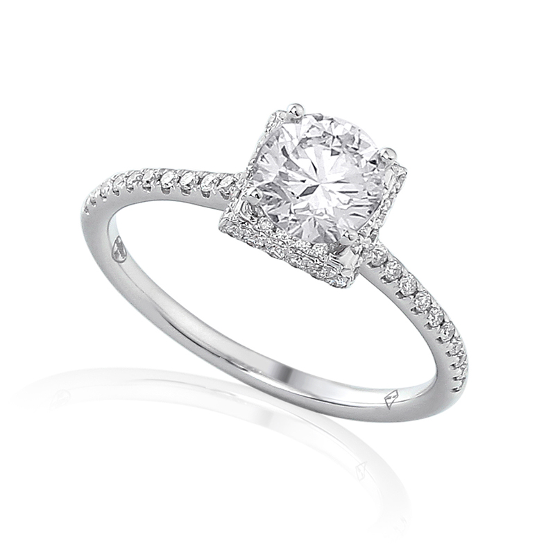 Solitairs Ring Wit Goud 18 Karaat - 0983727