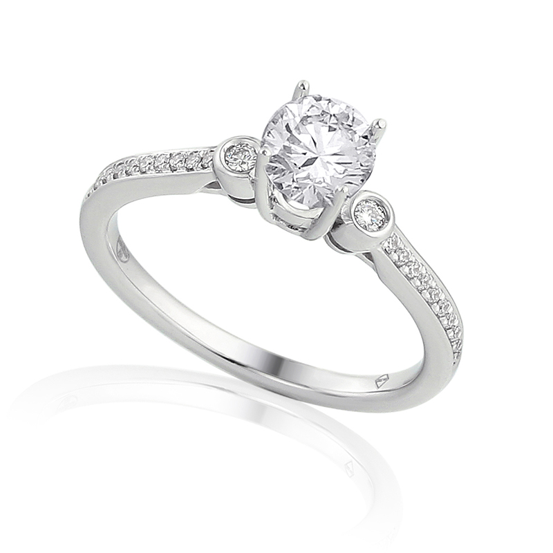Solitairs Ring Wit Goud 18 Karaat - 0983735