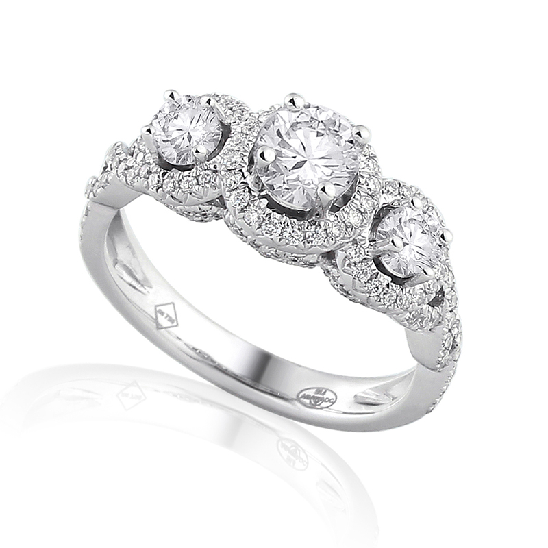 Solitairs Ring Wit Goud 18 Karaat - 0983743