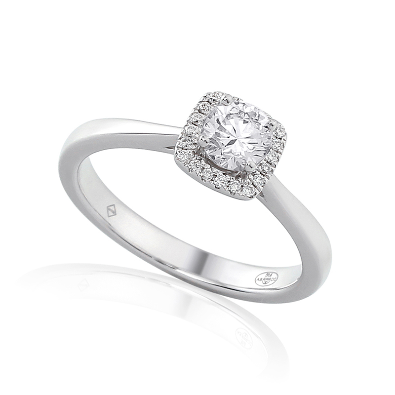 Solitairs Ring Wit Goud 18 Karaat - 0983764