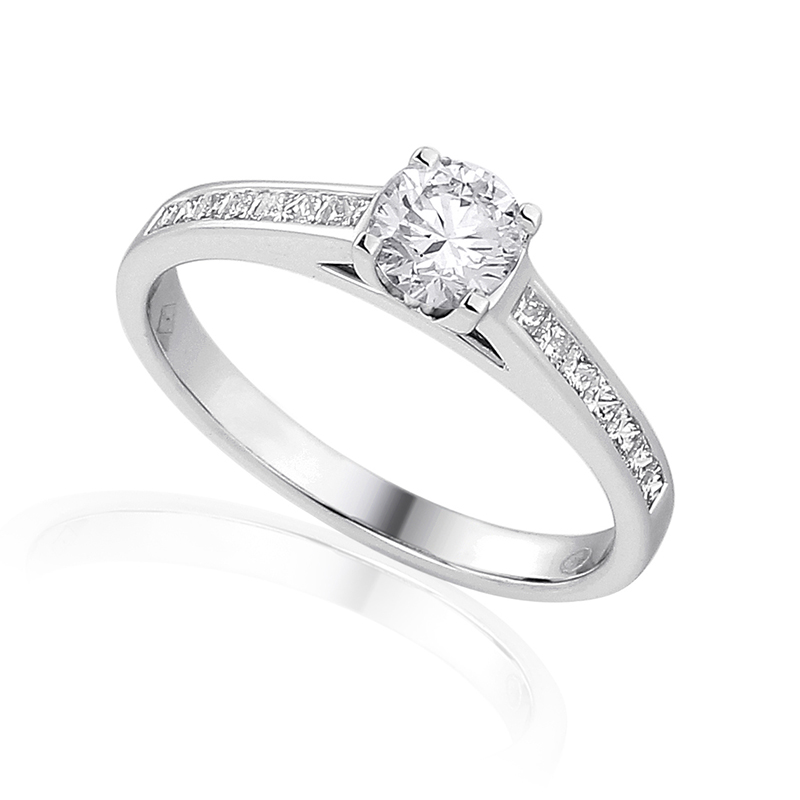 Solitairs Ring Wit Goud 18 Karaat - 0994401