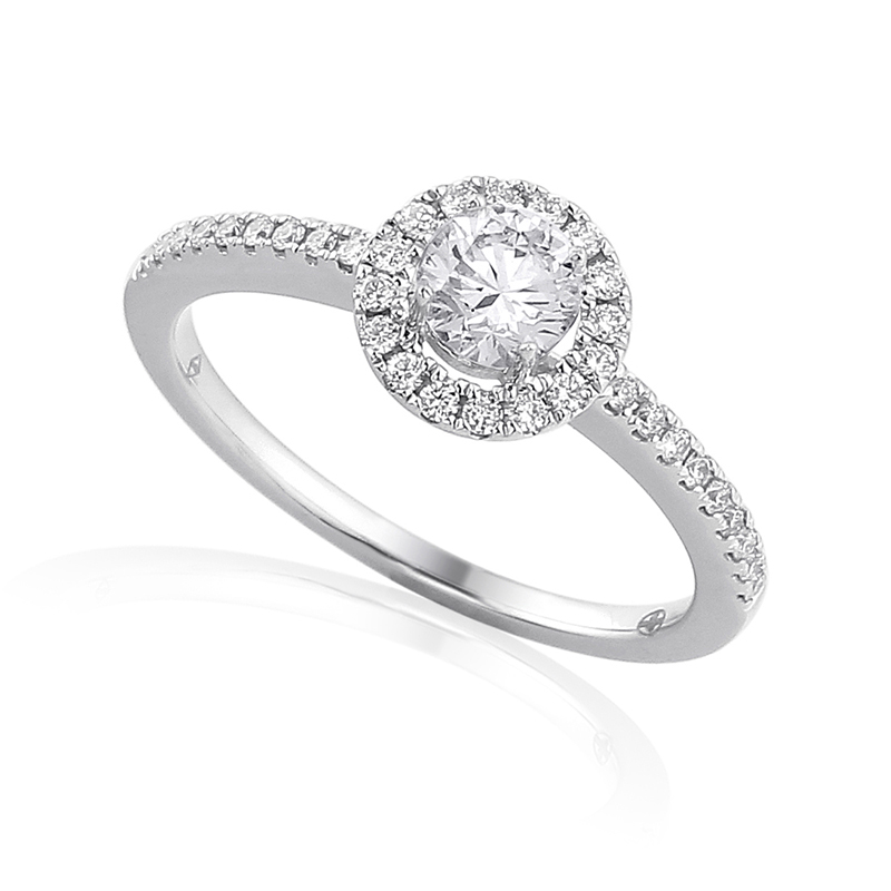 Solitairs Ring Wit Goud 18 Karaat - 0994536