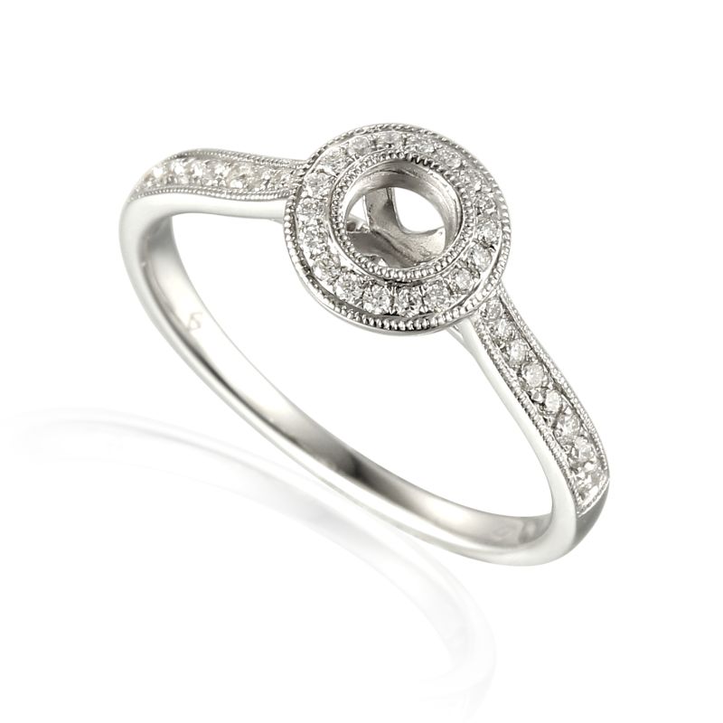 Solitairs Ring Wit Goud 18 Karaat - 1049797
