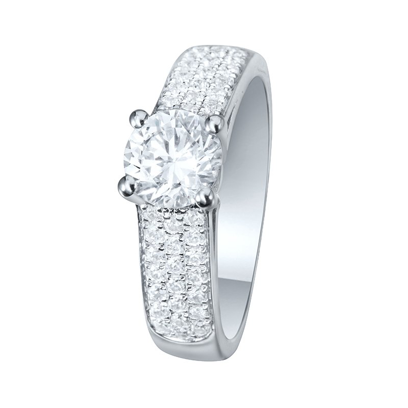 Solitairs Ring Wit Goud 18 Karaat - 531889