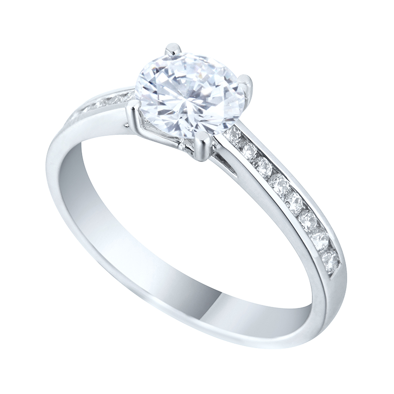 Solitairs Ring Wit Goud 18 Karaat - 531890
