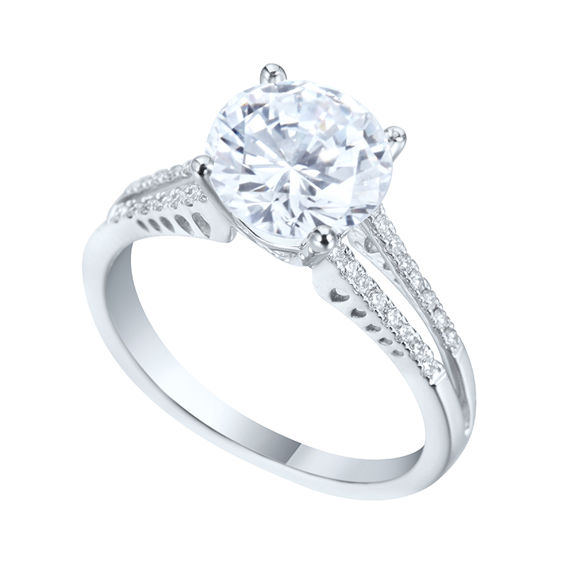 Solitairs Ring Wit Goud 18 Karaat - 550700