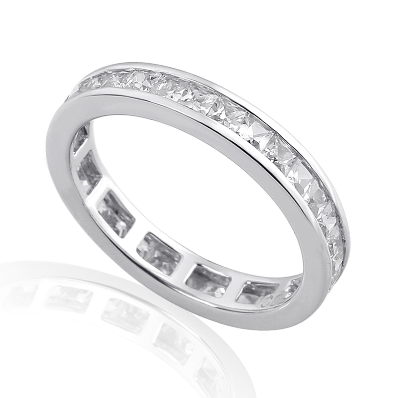 Full Eternity Ring White Gold 18 Carats - 574008