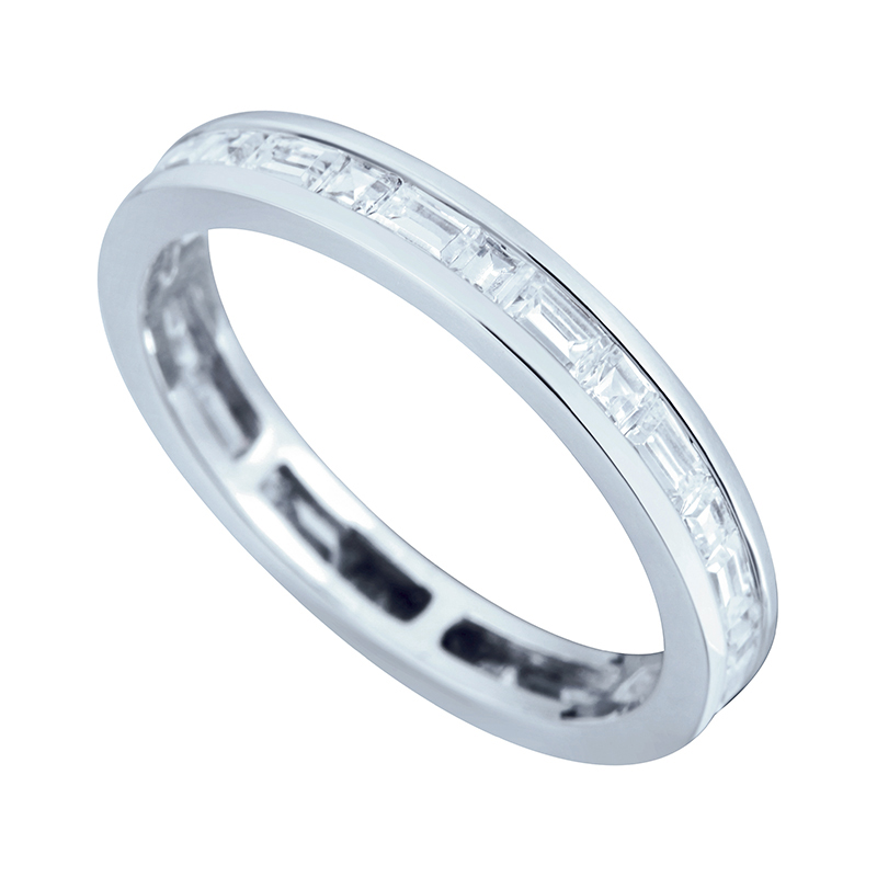Volledig Gezette Trouwringen Ring Wit Goud 18 Karaat - 578119