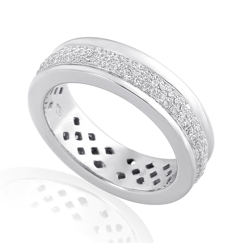 Full Eternity Ring White Gold 18 Carats - 591951