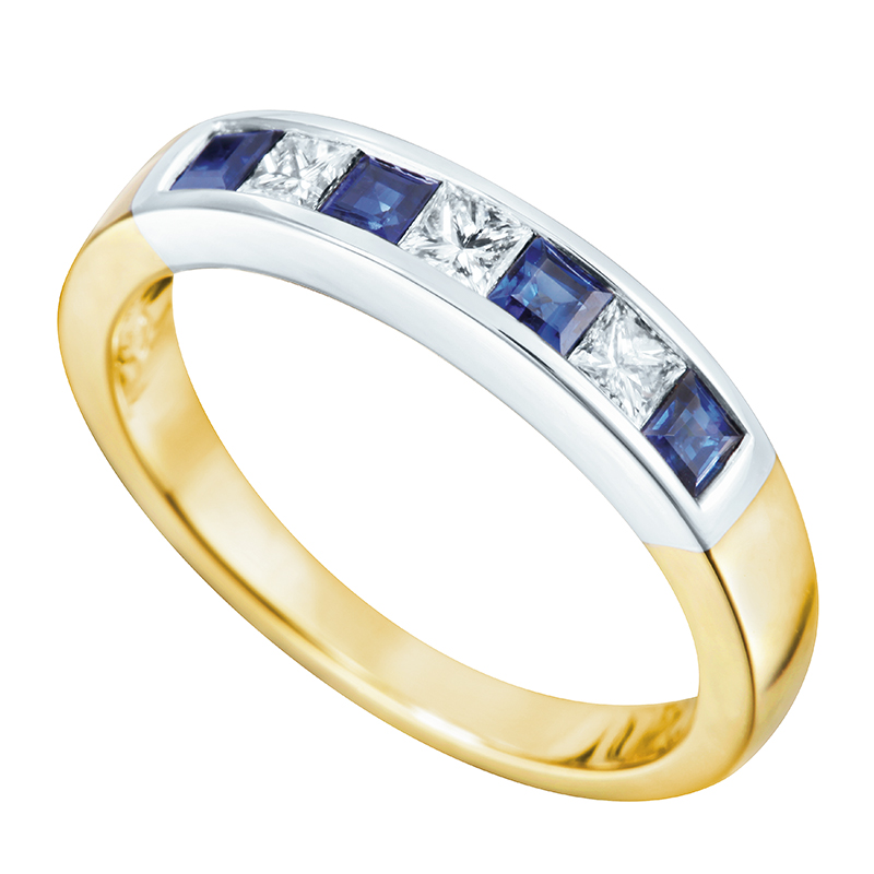 Half Gezette Trouwringen Ring Wit Goud 18 Karaat - 599395