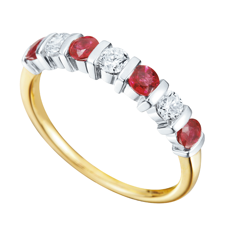 Half Eternity Ring White Gold 18 Carats - 599396