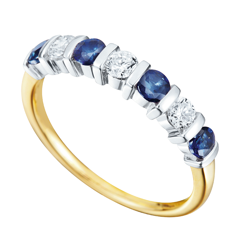 Half Eternity Ring White Gold 18 Carats - 599398