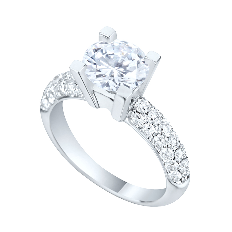 Solitairs Ring Wit Goud 18 Karaat - 611672