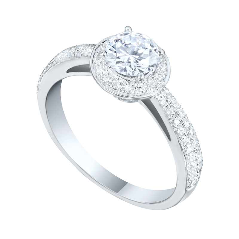 Solitairs Ring Wit Goud 18 Karaat - 611682