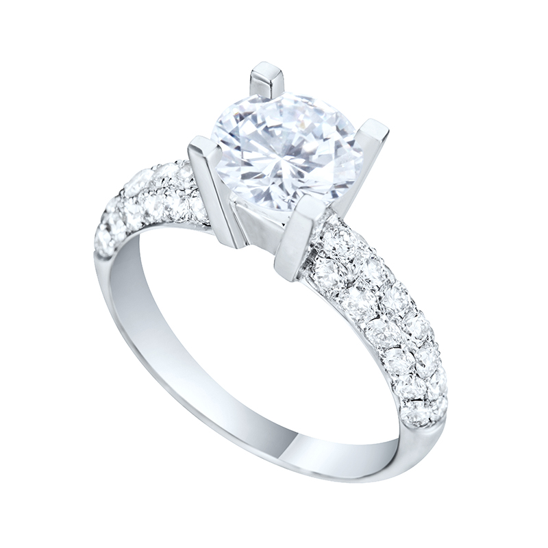 Solitairs Ring Wit Goud 18 Karaat - 611692