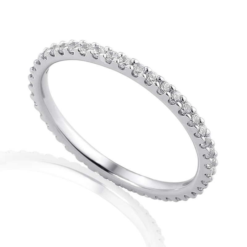 Full Eternity Ring White Gold 18 Carats - 677513