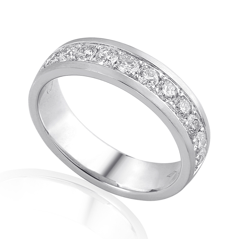 Half Eternity Ring White Gold 18 Carats - 686810