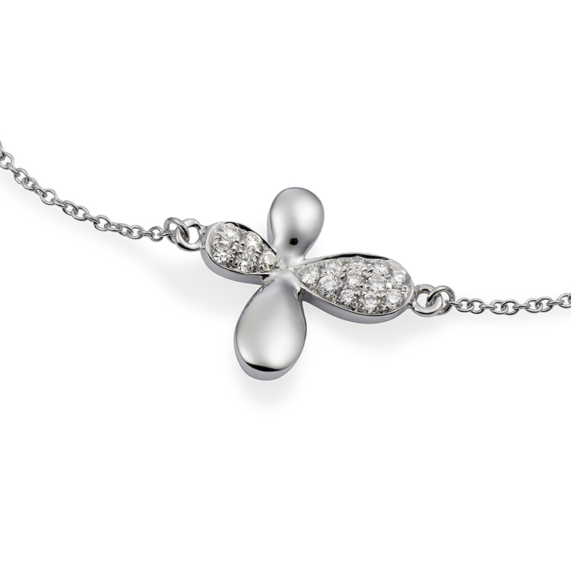 Solitairs Armband Wit Goud 18 Karaat - BR0084D