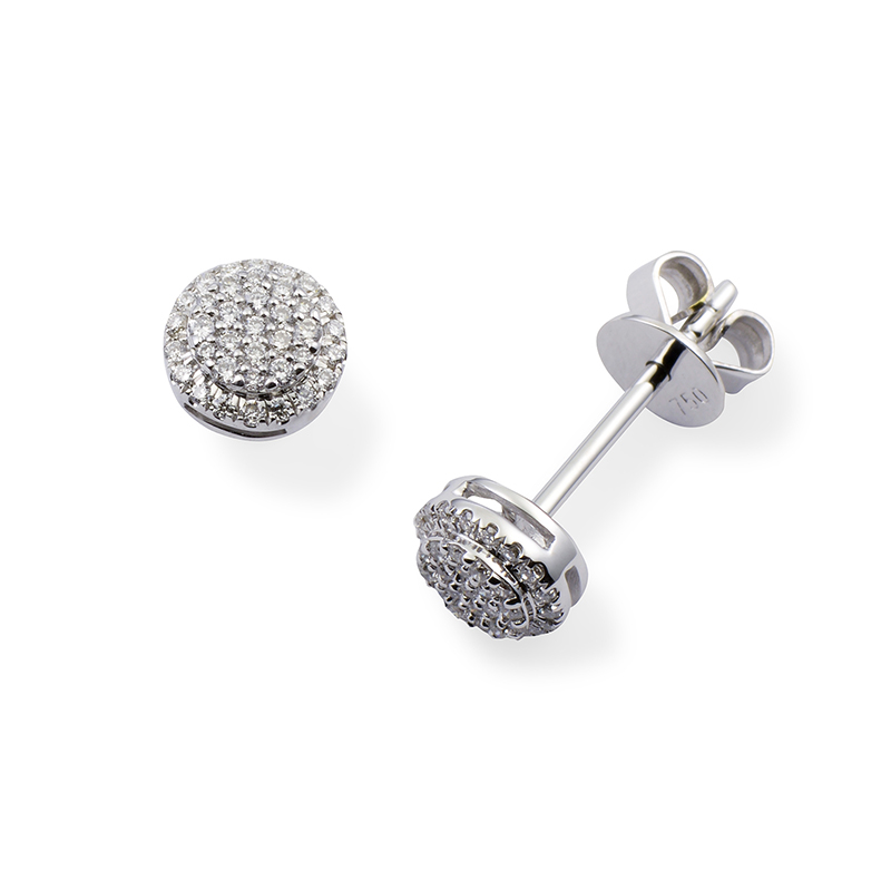 Solitairs Oorbellen Wit Goud 18 Karaat - SE0241D