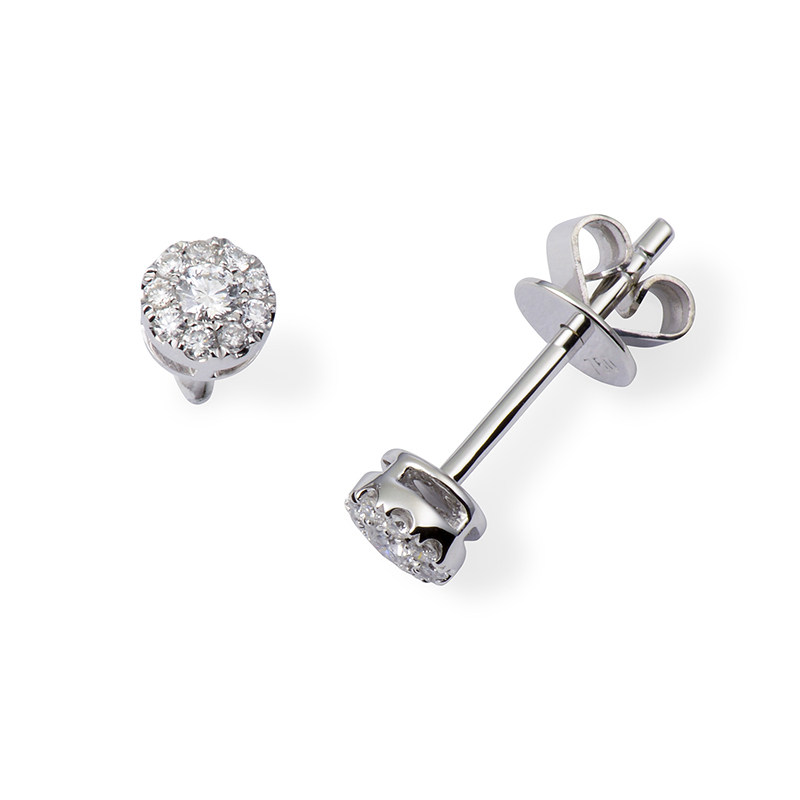 Solitairs Oorbellen Wit Goud 18 Karaat - SE0292D